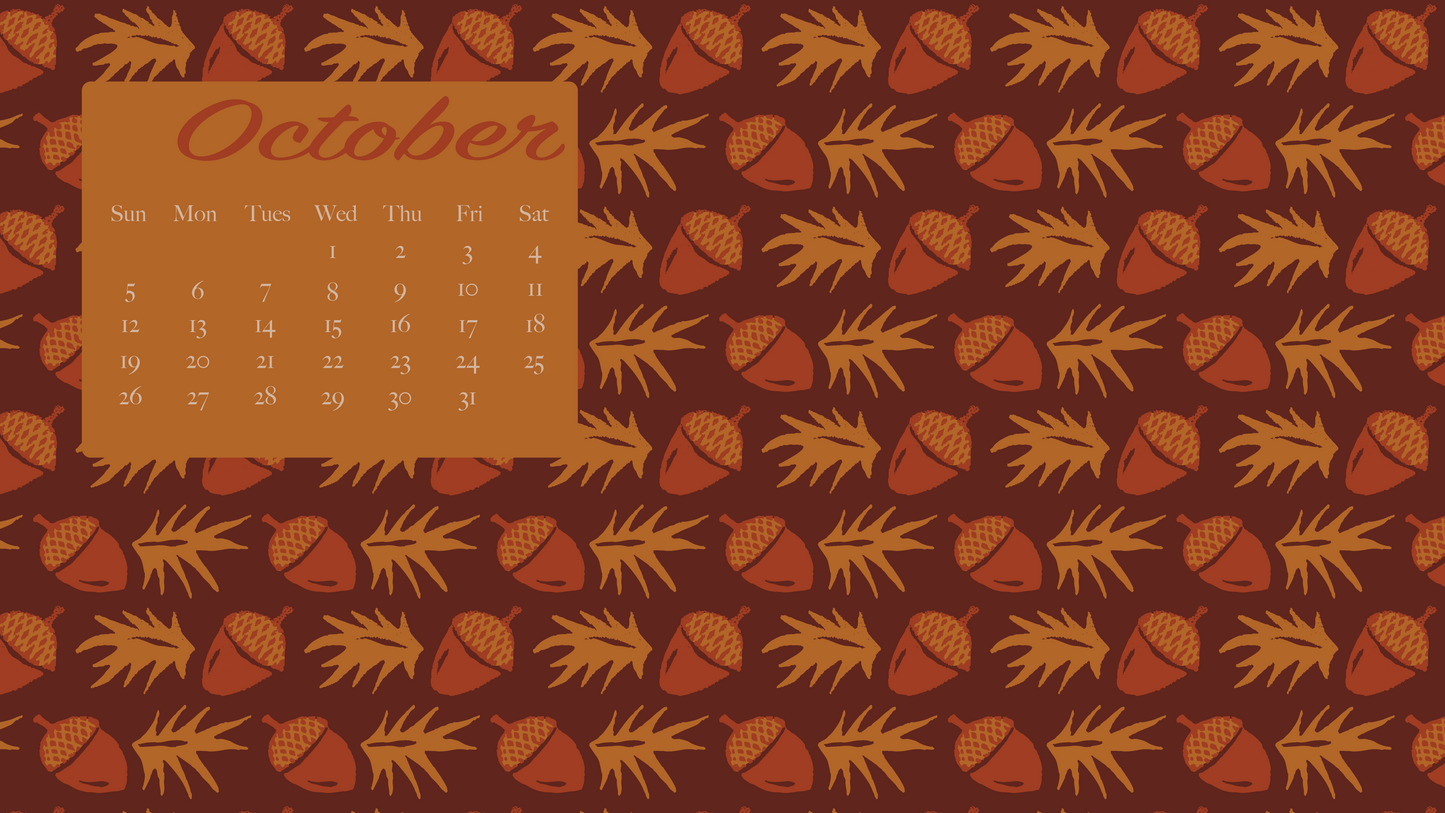October 2025 Digital Computer Calendar