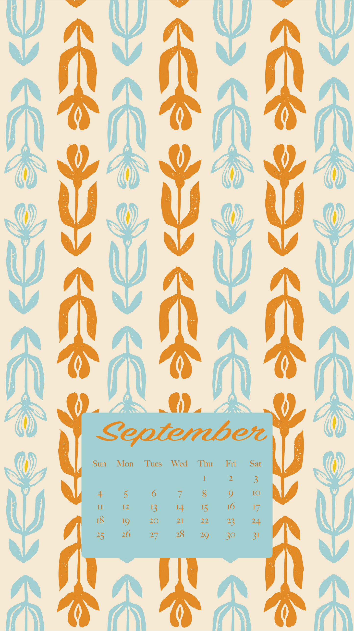 September 2025 Digital Phone Calendar
