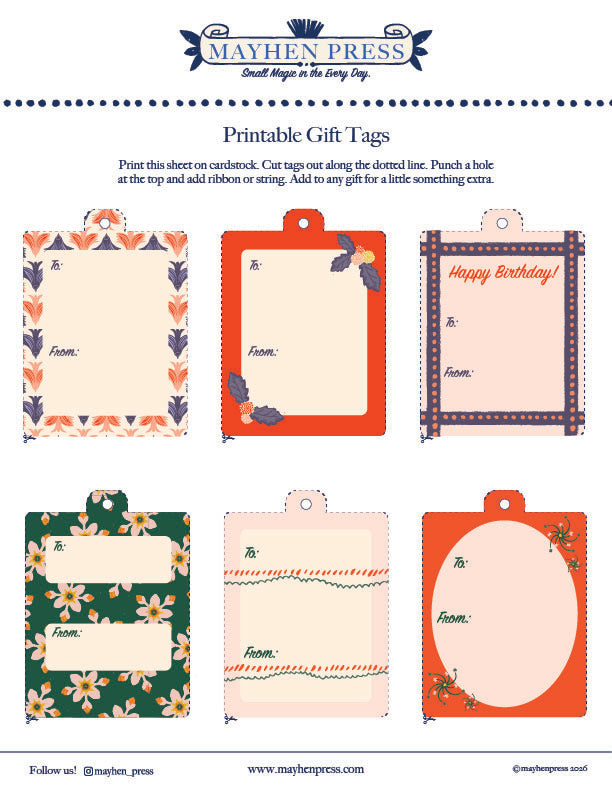 Printable Gift Tags