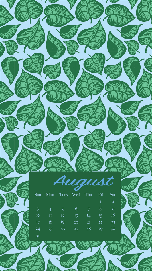 August 2025 Digital Phone Calendar