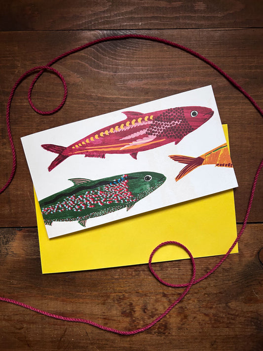 Accordion Style Fish Card