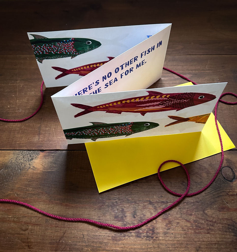 Accordion Style Fish Card
