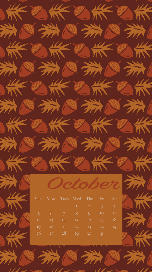October 2025 Digital Phone Calendar