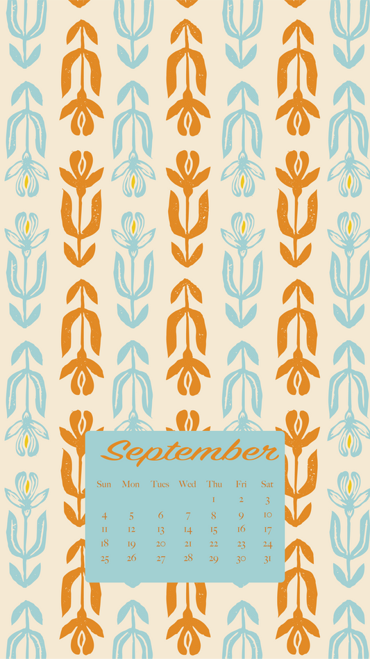 September 2025 Digital Phone Calendar