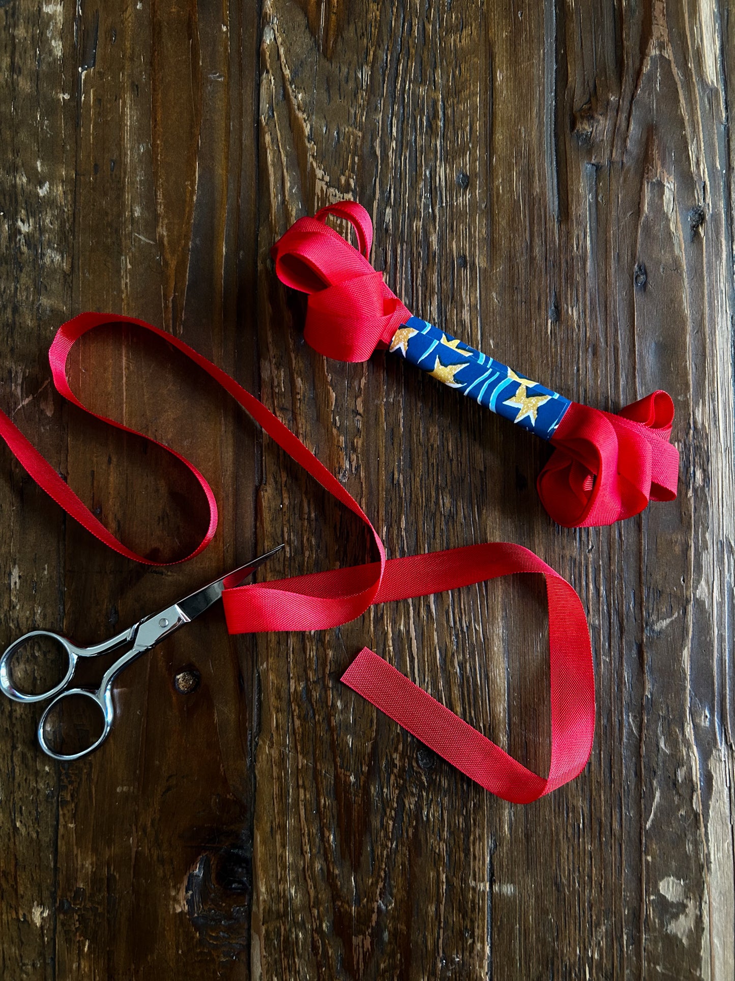 Vintage Style Ribbon- Festive Red