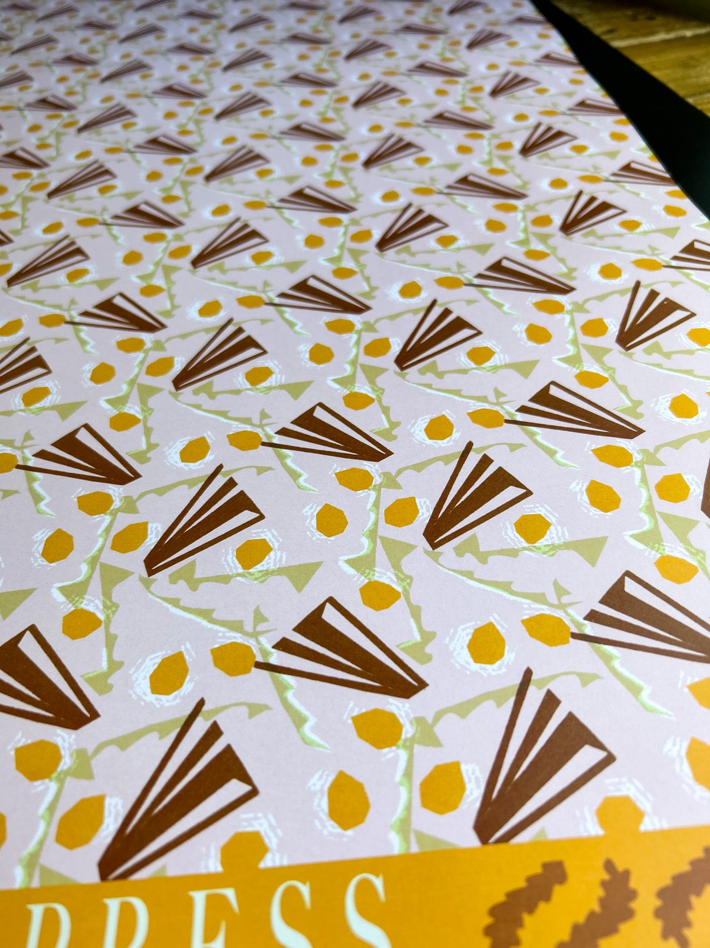 close up of abstract patterned crafting paper sheet