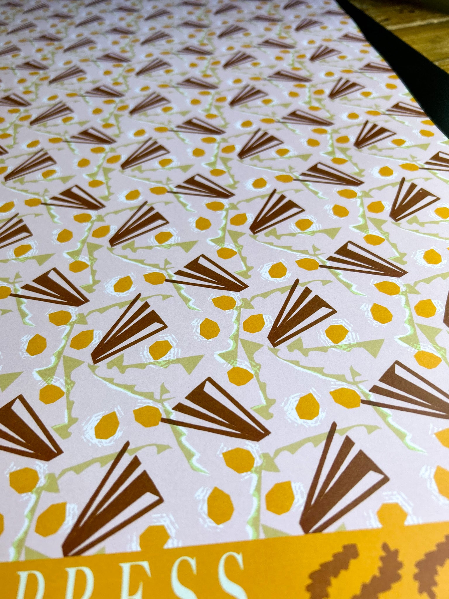 close up of abstract patterned crafting paper sheet