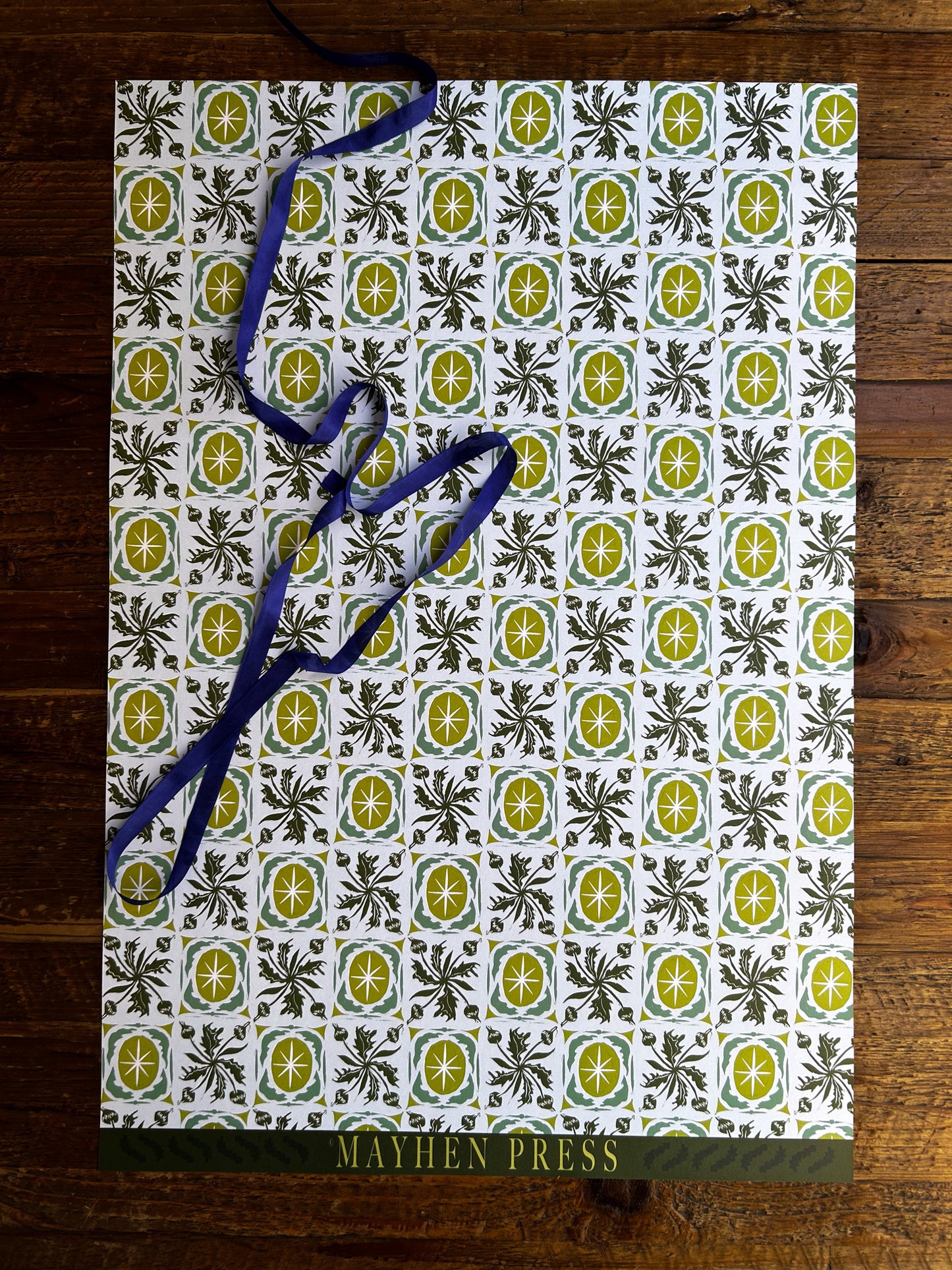 buds and stars artist designed patterned crafting and scrapbooking paper