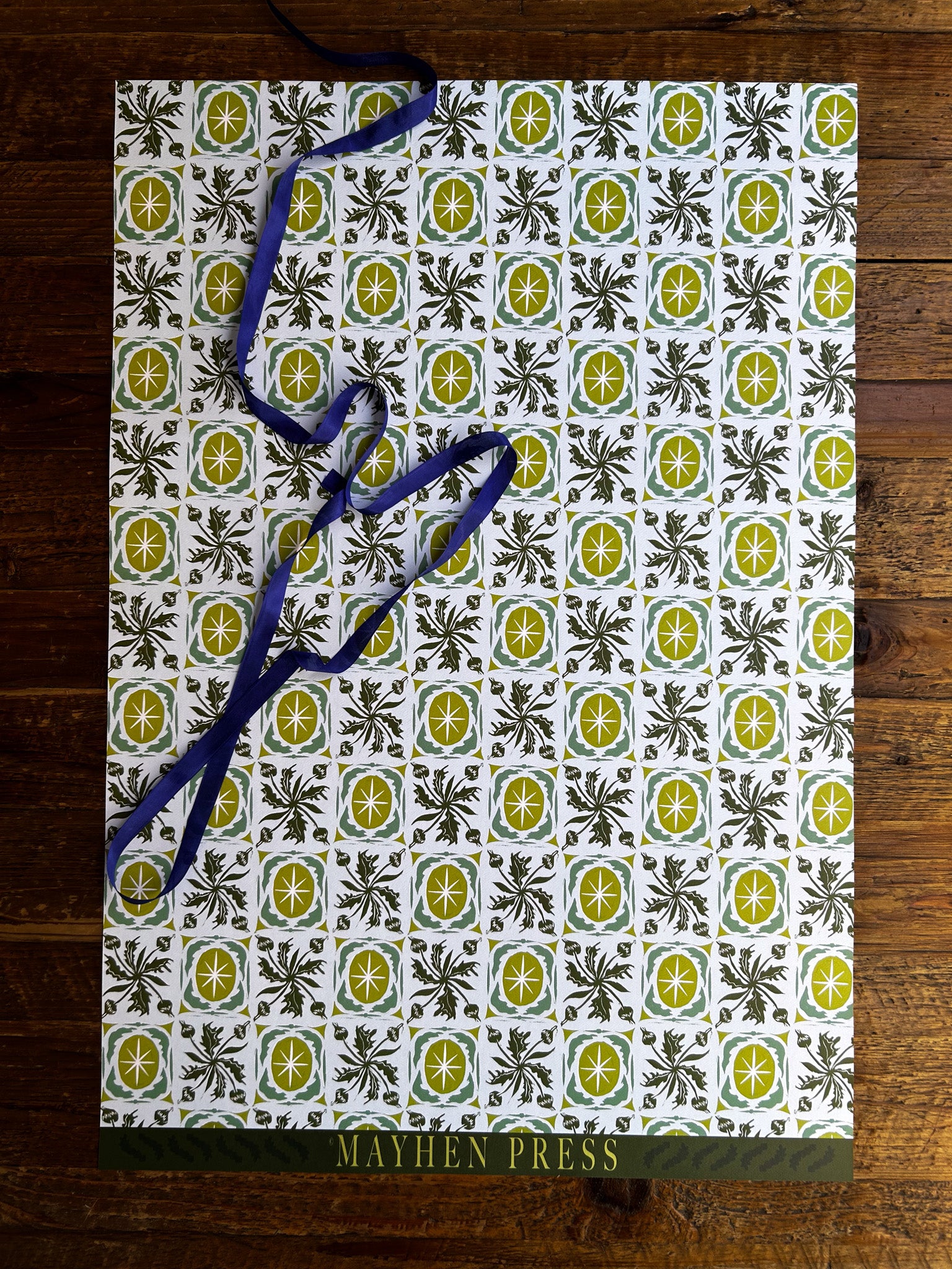 buds and stars artist designed patterned crafting and scrapbooking paper